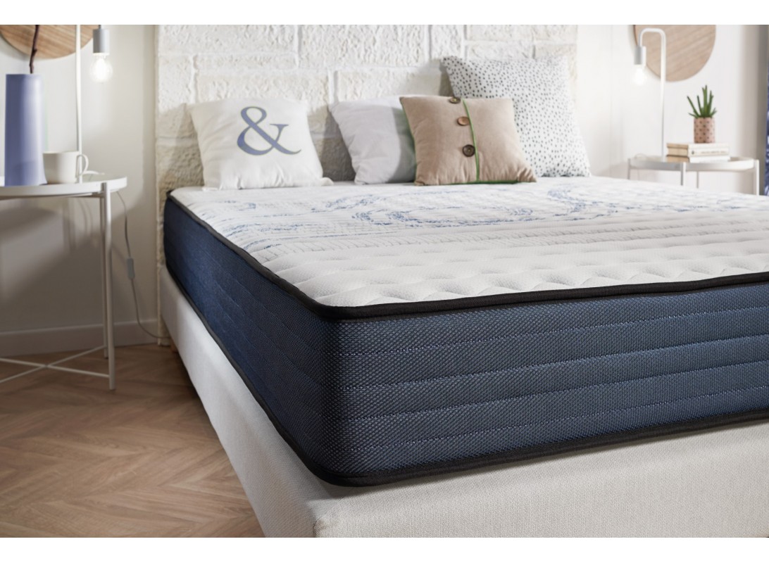 Matelas Naturalex Perfectsleep 140x190 cm - Mousse HR - Accueil Blue Latex  - Mémoire de forme, Parfait soutien, Confortable, 2 faces été, hiver-  Antibactérien