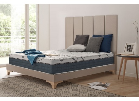 Matelas Memory King en mousse à mémoire, Viscotex® Aquapur® et Blue Latex®