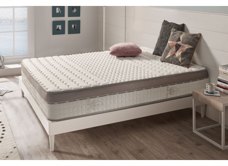 Matelas mousse hr+visco grand confort luxe ferme Couleur blanc La